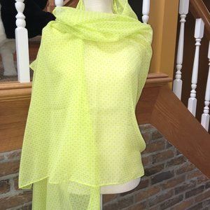 Price is firm!  Beautiful Large Green and White Scarf/Shawl